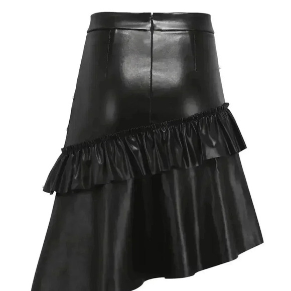 Beaded Ruffle Asymmetrical Hem Skirts - Picture 2 of 5